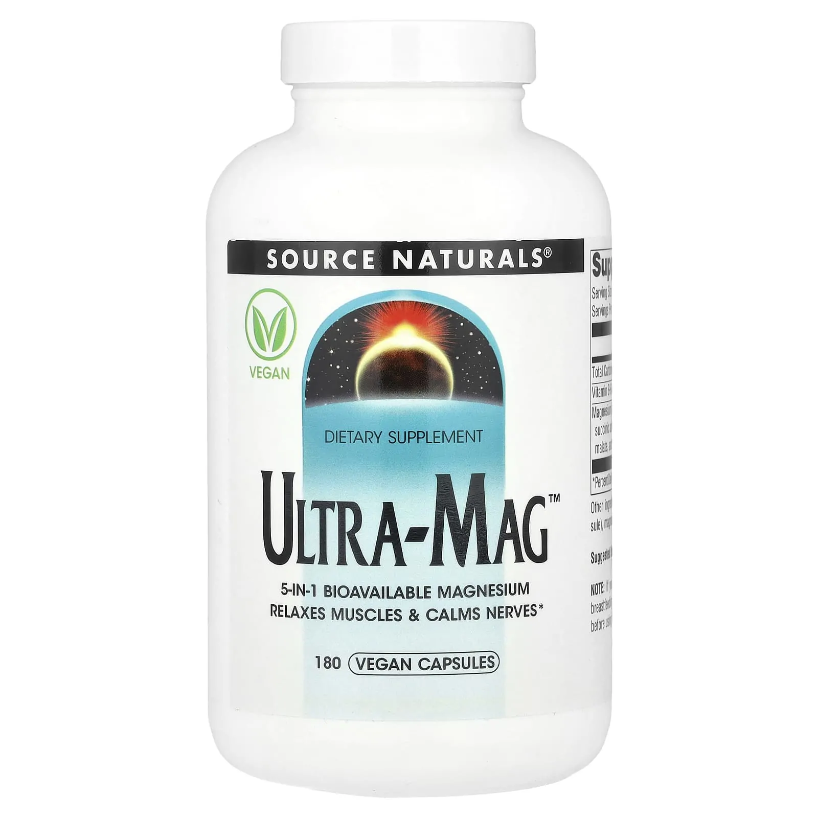 Promo ! Source Naturals, Ultra-Mag™, 180 vegan capsules