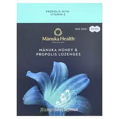 Promo ! Manuka Health, Manuka Honey and Propolis Lozenges, MGO 600+, 20 lozenges