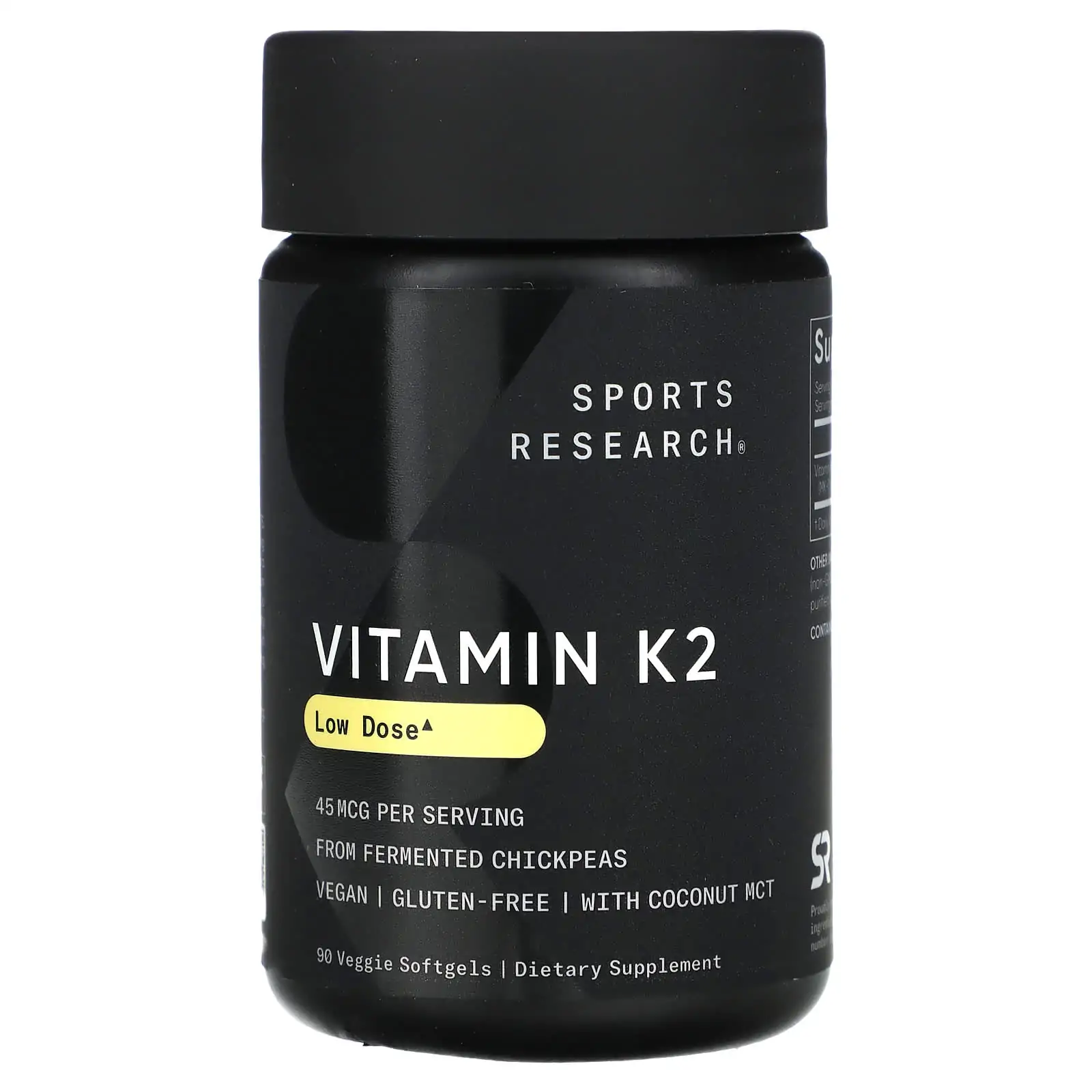 Promo ! Sports Research Vitamin K2, 45 MCG 90 Vegetarian Softgels