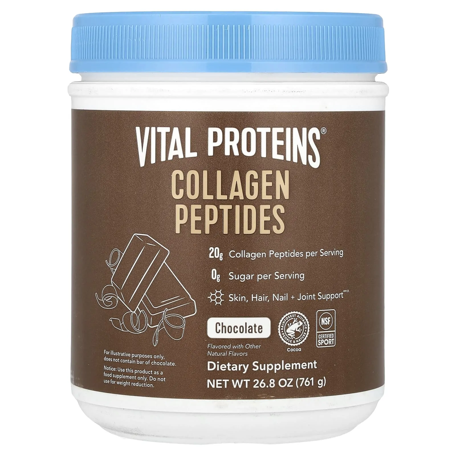 Promo ! Vital Proteins, collagen peptides, chocolate, 761 g