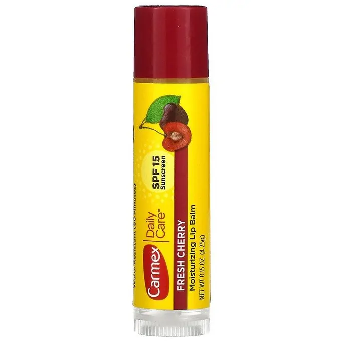 Carmex Soin quotidien, baume à lèvres hydratant, cerise fraîche, SPF15,(4,25 g)