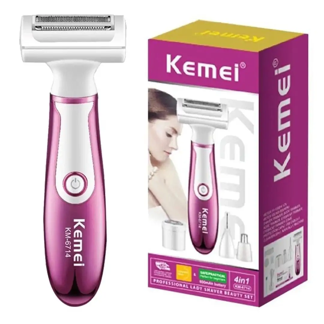 Kemei KM-6714 Épilateur Rasoir Électrique – Épilation Corporelle USB