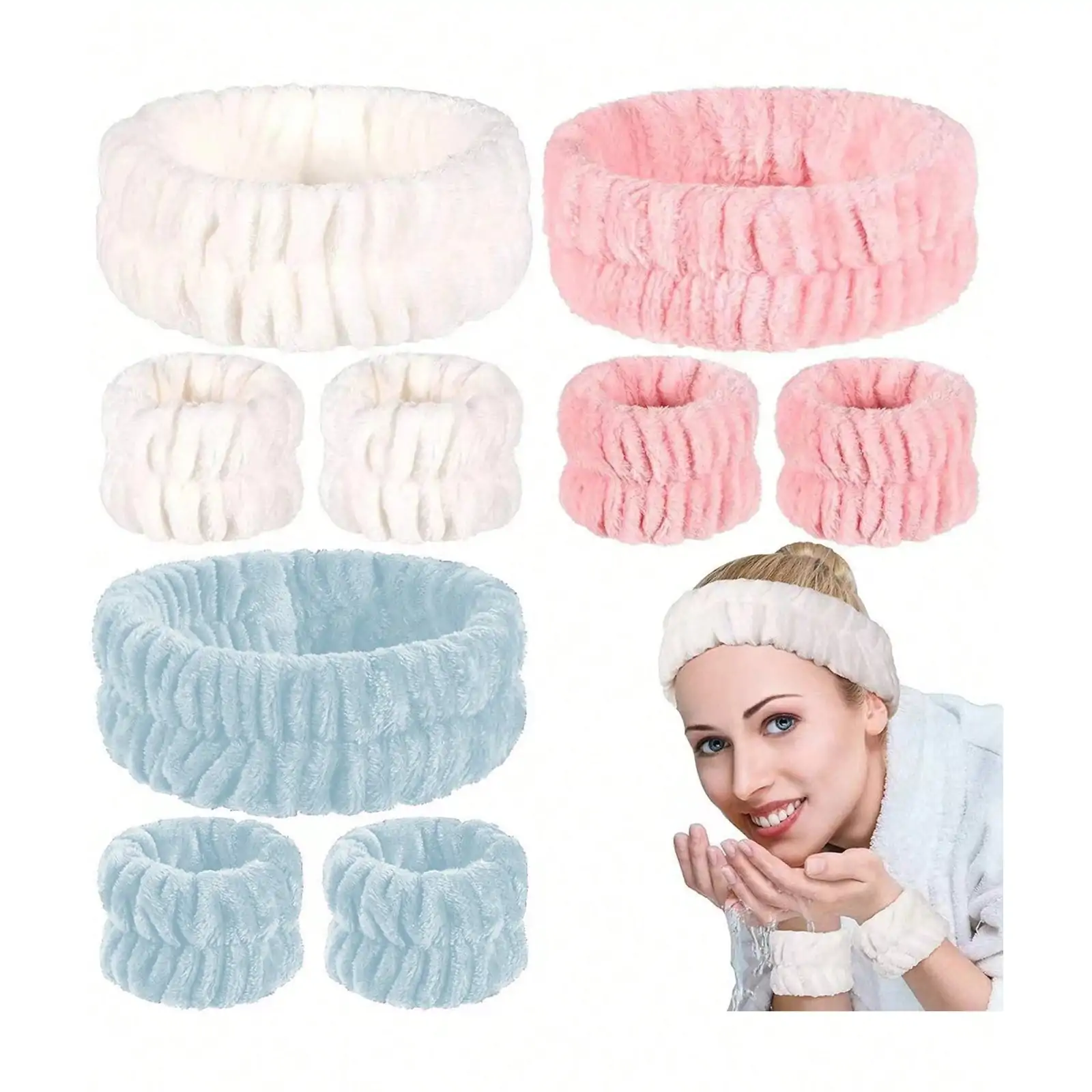 Bracelets Et Bandeaux Pour Le Lavage Du Visage – couleur aléatoire