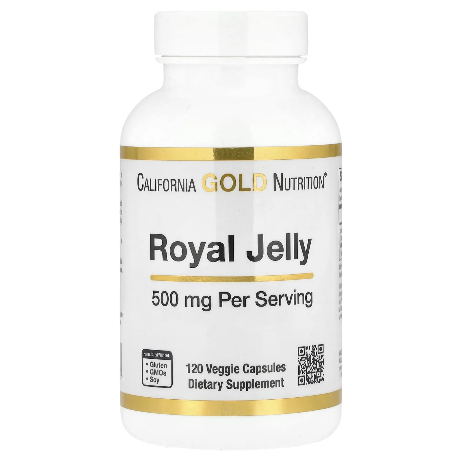 Promo ! California Gold Nutrition, Gelée royale, concentrée et lyophilisée, 500 mg, 120 capsules végétariennes