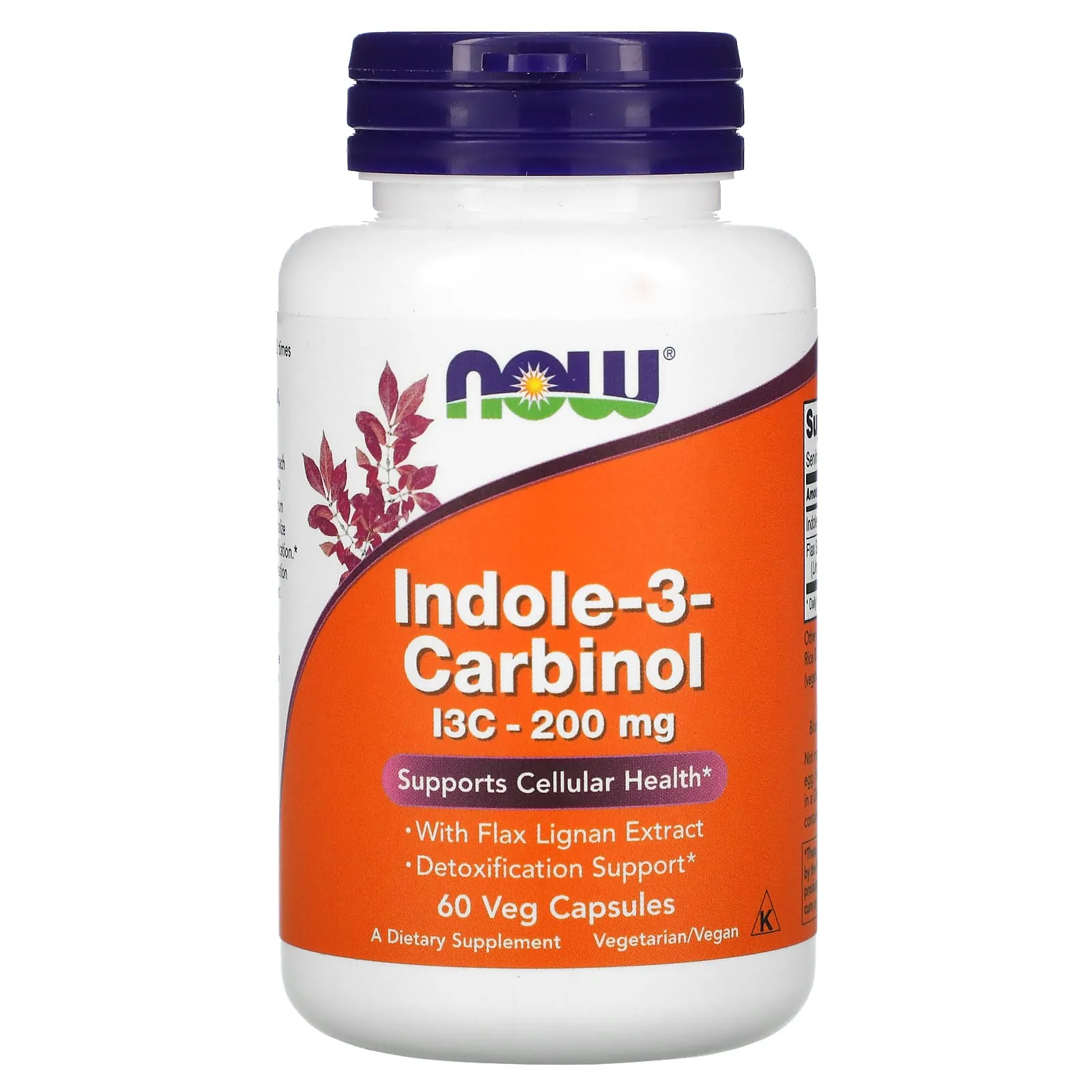 Promo ! NOW Foods, Indole-3-Carbinol, 200 mg, 60 capsules végétariennes