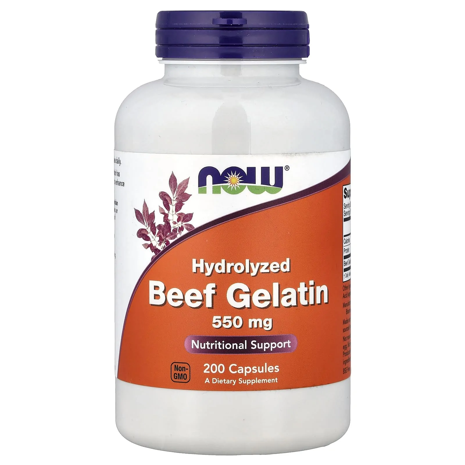 Promo ! NOW Foods, Gélatine de bœuf hydrolysée, 200 capsules
