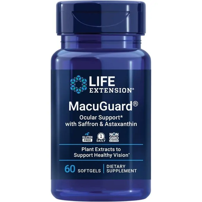Life Extension MacuGuard, Soutien oculaire au safran & à l’astaxanthine, 60 capsules