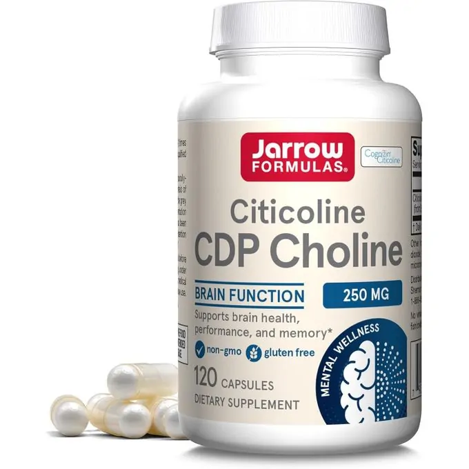 Jarrow Formulas Citicoline, CDP-choline, 250 mg, 120 capsules