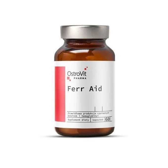 OstroVit Ferr Aid – Fer, Vitamines C, B6 et B12 & L’acide folique 60 Caps
