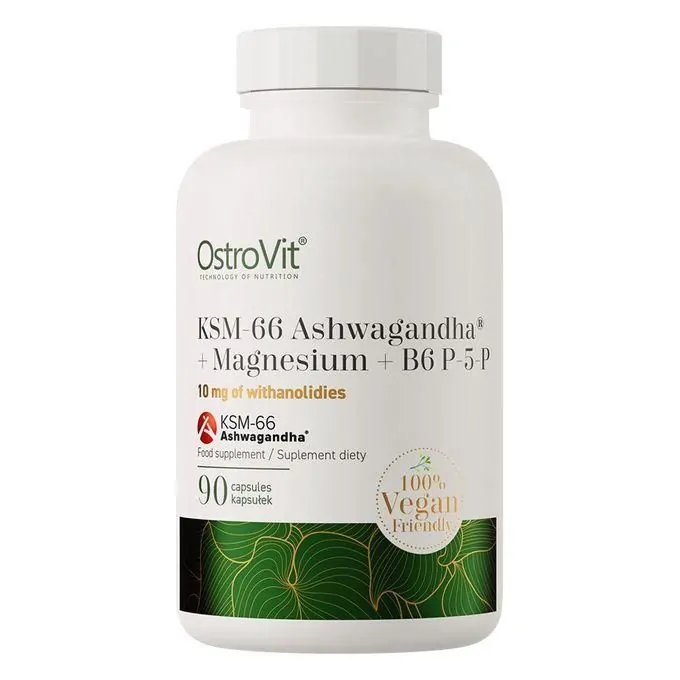 OstroVit KSM-66 Ashwagandhaa® + Magnesium B6 P-5-P VEGE 90 Capsules