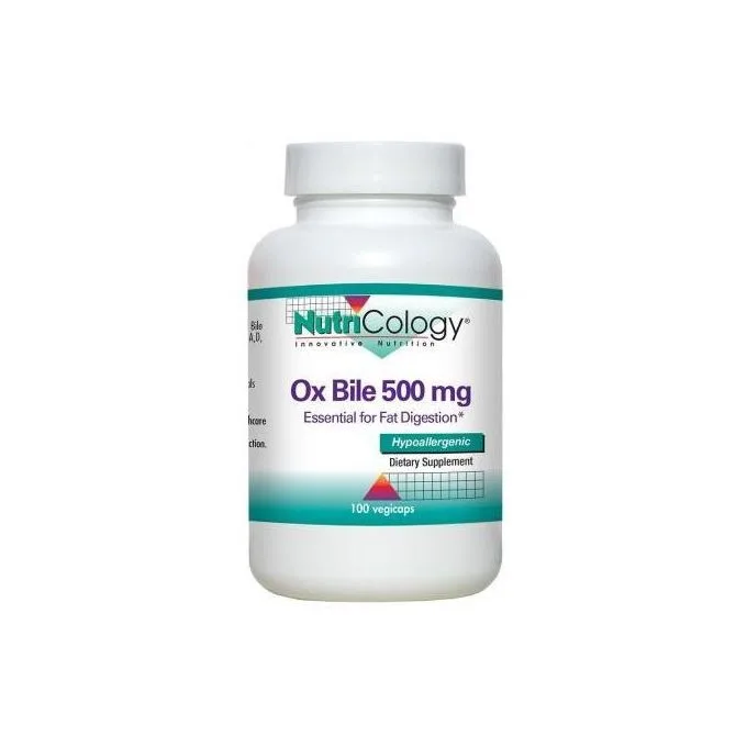 NutriCology Ox Bile de Boeuf, Sels de la Vésicule Biliaire [Système Digestif et Foie] 100 CapVég.