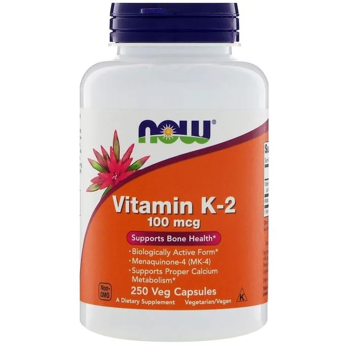 Promo ! Now Foods Vitamine K-2, 100 MCG , 250 Gélules végétales