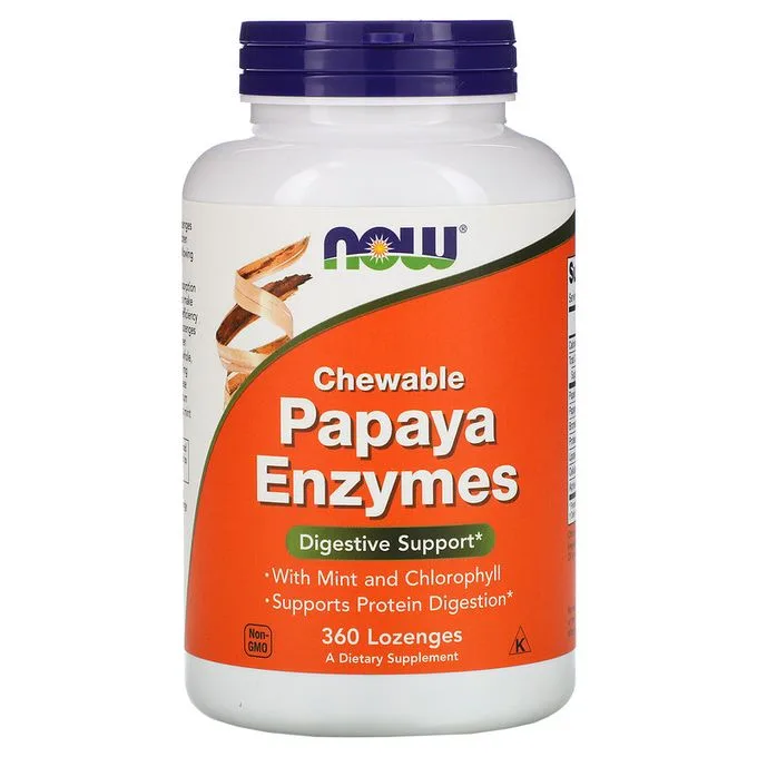Promo ! Now Foods Les enzymes de la papaye, à croquer, 360 pastilles