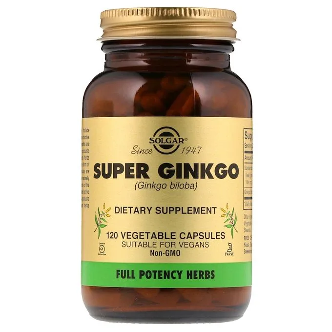 Promo ! Solgar Super ginkgo, 120 capsules végétales