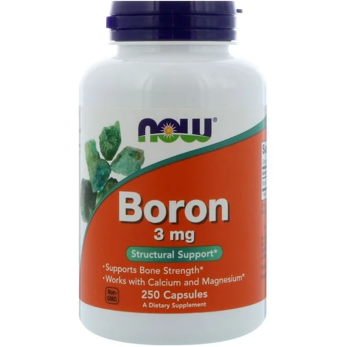 Promo ! Now Foods Bore, 3 mg, 250 Capsule