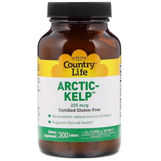 Promo ! Country Life Varech arctique kelp, 225 mcg, 300 comprimés