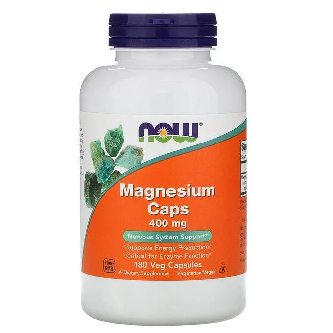 Now Foods Magnesium Caps 400 mg 180 Veg Caps.