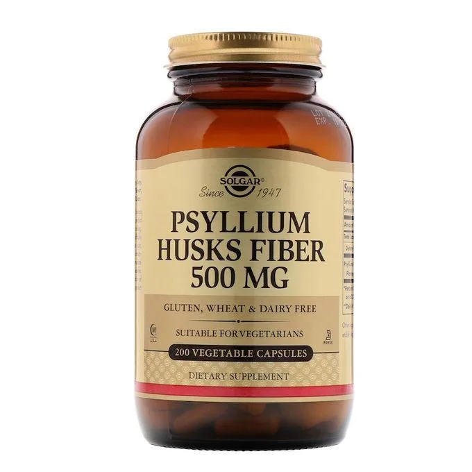 Promo ! Solgar Fibre de cosses de psyllium, 500 mg, 200 Caps végétales