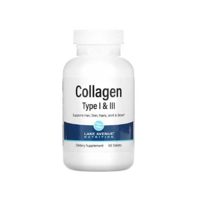 Promo ! Lake Avenue Nutrition Collagène hydrolysé 1000 mg 60 comprimés Types 1 et 3