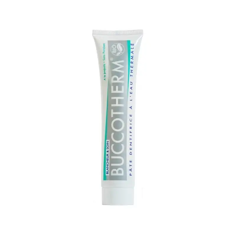 Promo ! BUCCOTHERM DENTIFRICE BLANCHEUR & SOIN CERTIFIÉ BIO 75ML