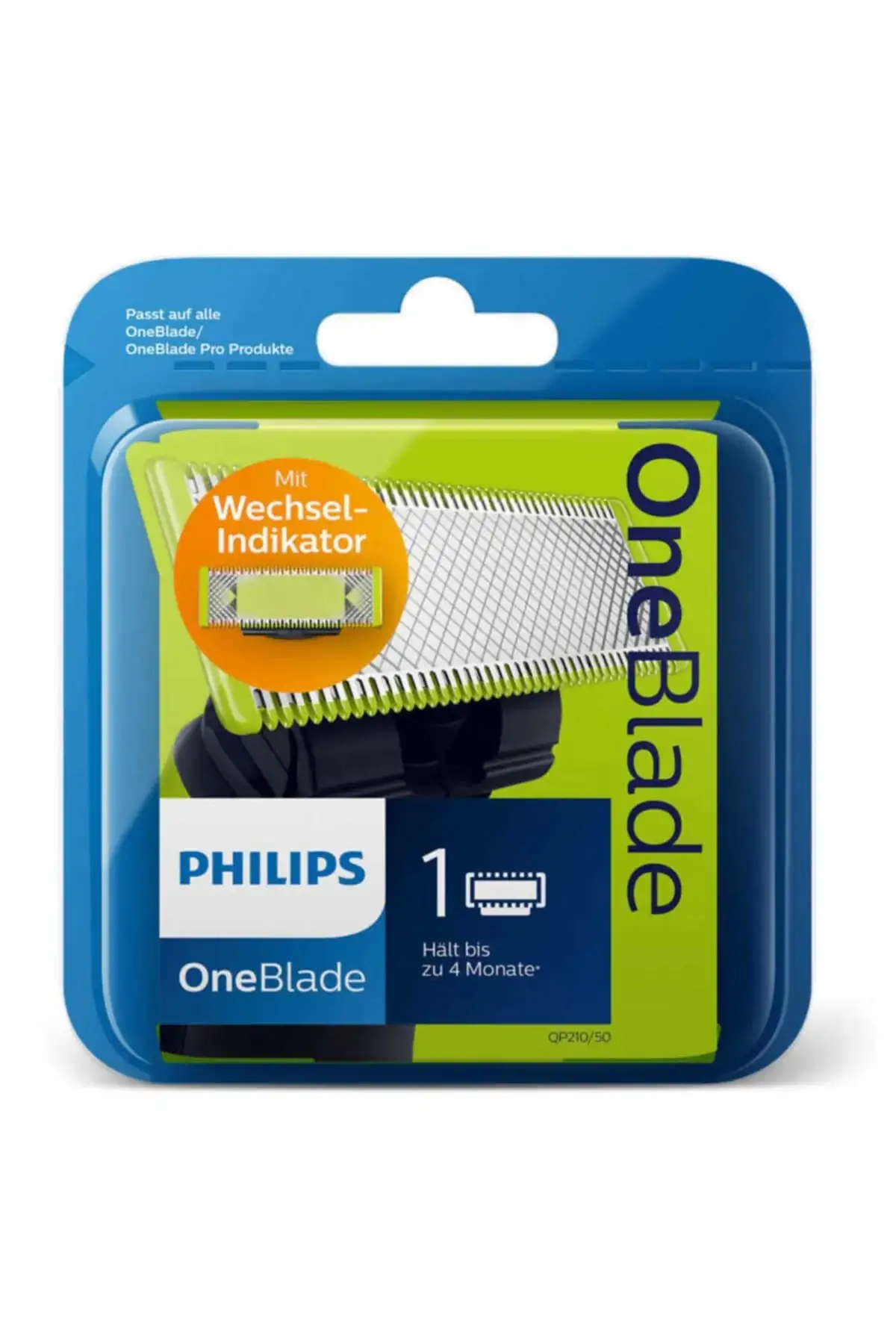 Lames de rechange Philips QP210/50 pour rasoir OneBlade – Pack de 1 – Noir