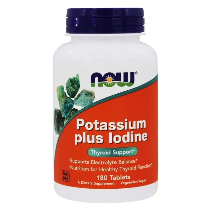 Now Foods Potassium plus d’iode 180 comprimés
