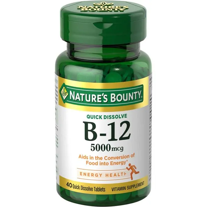 Nature’S Bounty B12 5000 mcg 40 comprimés