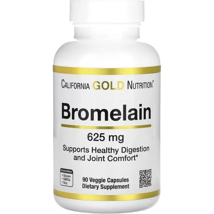 California Gold Nutrition Bromélaïne, 500 mg, 90 capsules végétales