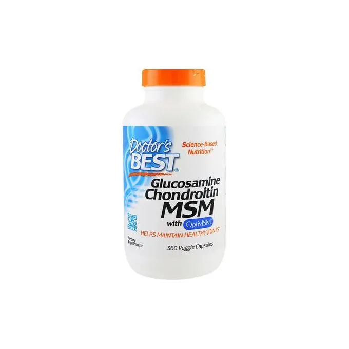 Doctor’s BEST Glucosamine, chondroïtine MSM et OptiMSM, 360 capsules végétariennes