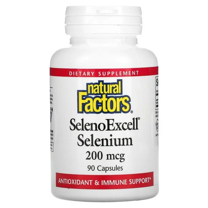 Natural Factors SelenoExcell, Sélénium, 200 mcg, 90 capsules