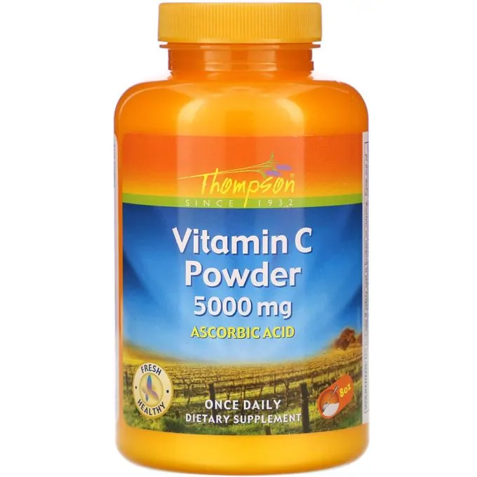 Thompson Poudre de vitamine C 5000mg 100% d’acide ascorbique pur – Soutien immunitaire et supplément antioxydant 226,79