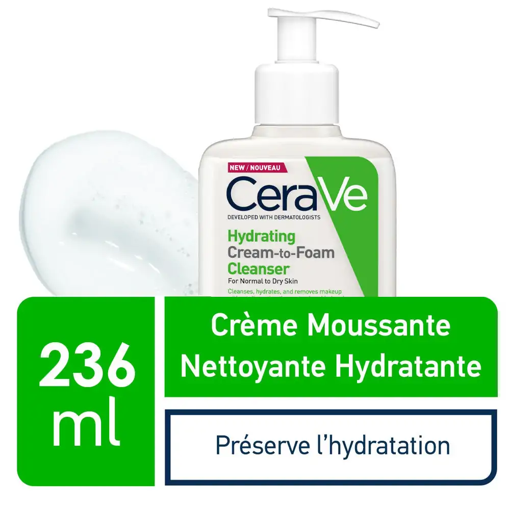 Promo ! Cerave Crème Moussante Nettoyante Hydratante