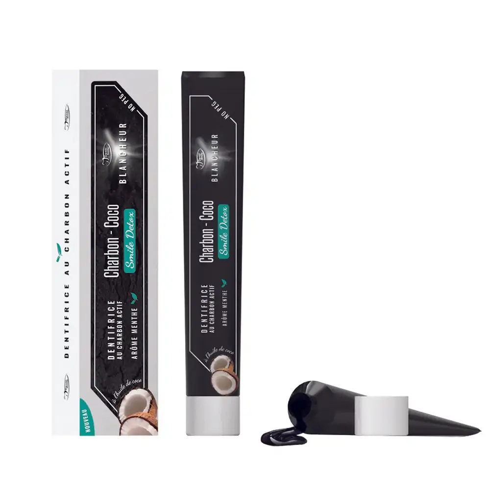 Promo ! Denti-smile Dentifrice Charbon-coco Blancheur 100g