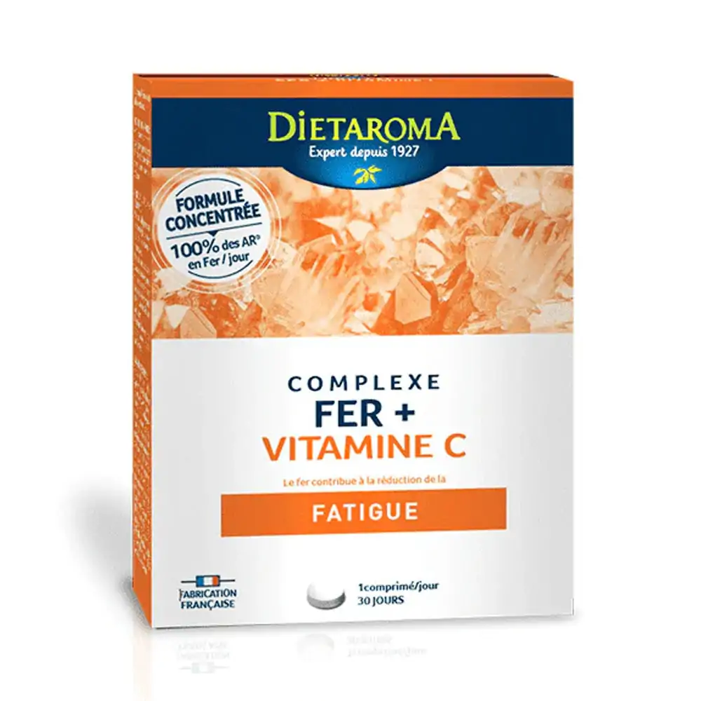 Promo ! Dietaroma complexe Fer+Vitamine C 30 Comprimes