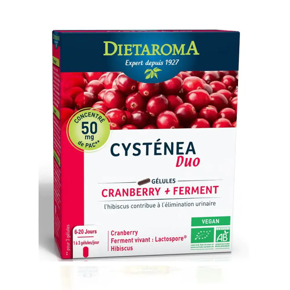 Promo ! Dietaroma Cystenea Confort Urinaire 20 Gélules