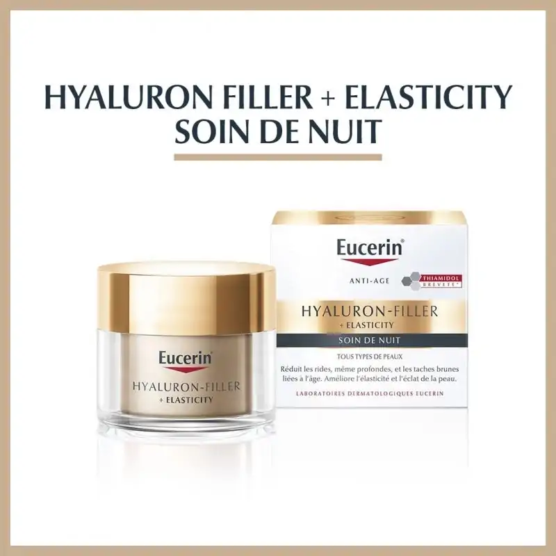 Promo ! Eucerin HYALURON-FILLER + ELASTICITY Soin de Nuit 50 ml