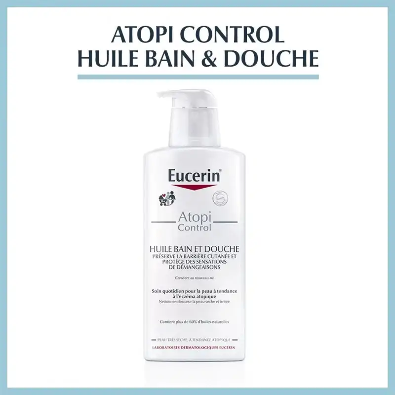 Promo ! Eucerin AtopiControl Huile Bain et Douche 400ml
