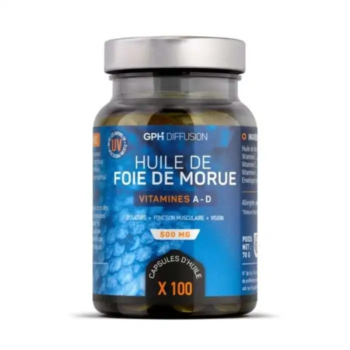 Promo ! GPH Diffusion Huile De Foie De Morue 500mg 100 Capsules