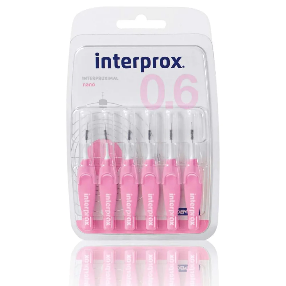 Promo ! Interprox Plus Nano Brosse Interdentaire 0.6 Rose 6 Pièces