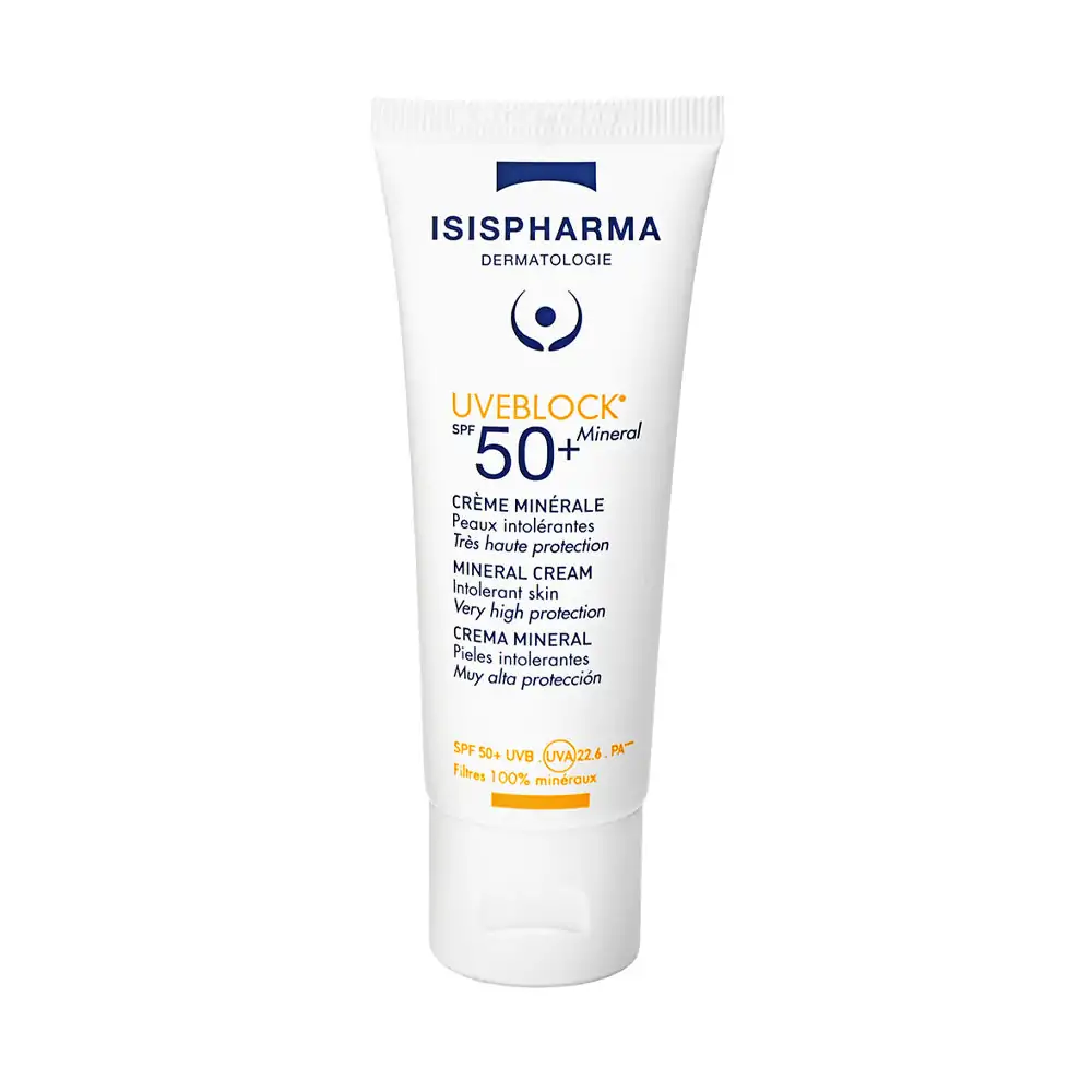Promo ! Isispharma Uveblock Crème Minérale Invisible SPF50+ 40ml