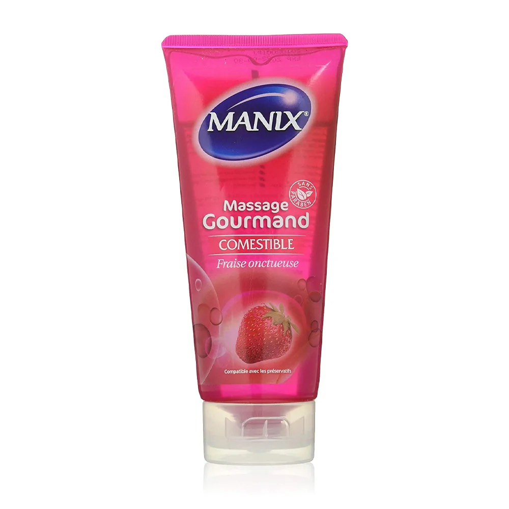 Promo ! Manix Gel Massage Gourmand Fraise 200ml