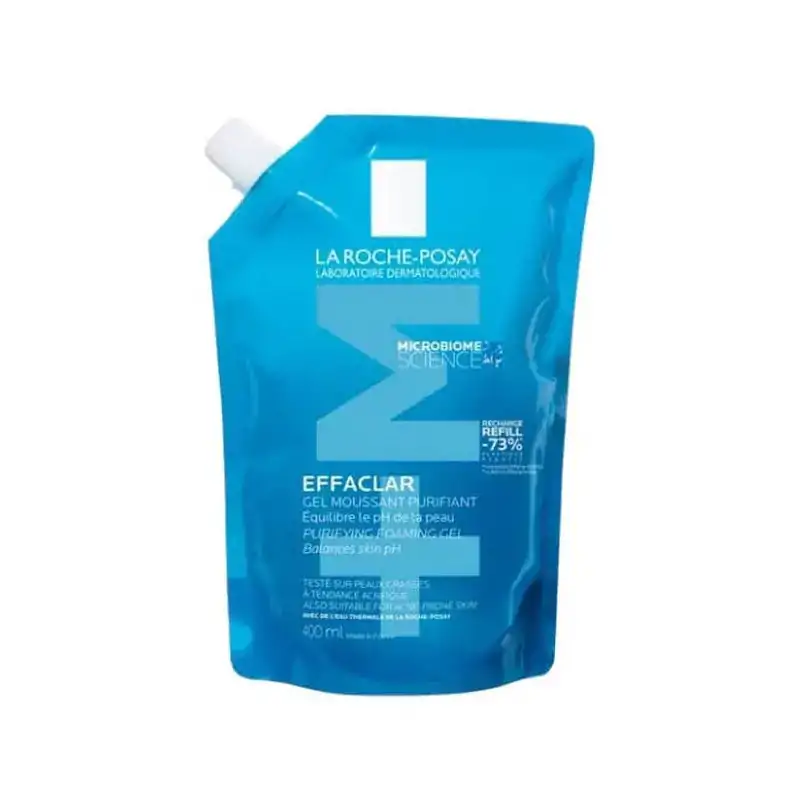 Promo ! La Roche Posay Effaclar Eco-Recharge Gel Moussant Peau Grasse Acnéique 400ml