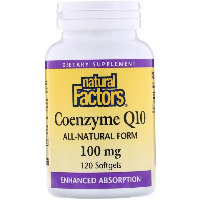 Promo ! Natural Factors Coenzymes Q10, 100 mg, 120 gélules
