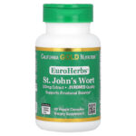 California Gold Nutrition EuroHerbs St. John’s Wort Euromed Quality 300 mg 60 Veggie Capsules