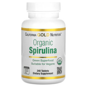California Gold Nutrition Spiruline biologique Usda Organic 500 mg 240 comprimés