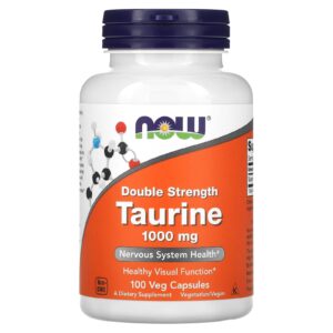 Now foods Taurine Double efficacité 1000 mg 100 capsules végétariennes