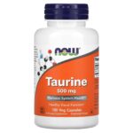 Now foods Taurine 500 mg 100 capsules végétales