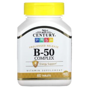 21st Century Complexe B 50 à libération prolongée 60 comprimés