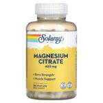 Solaray Citrate de magnesium 400 mg 180 capsules végétales (133 mg pièce)