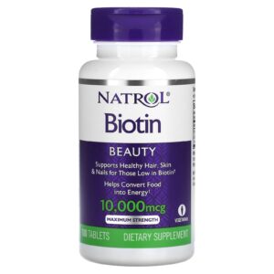 Natrol Biotine Force maximale 10 000 µg 100 comprimés